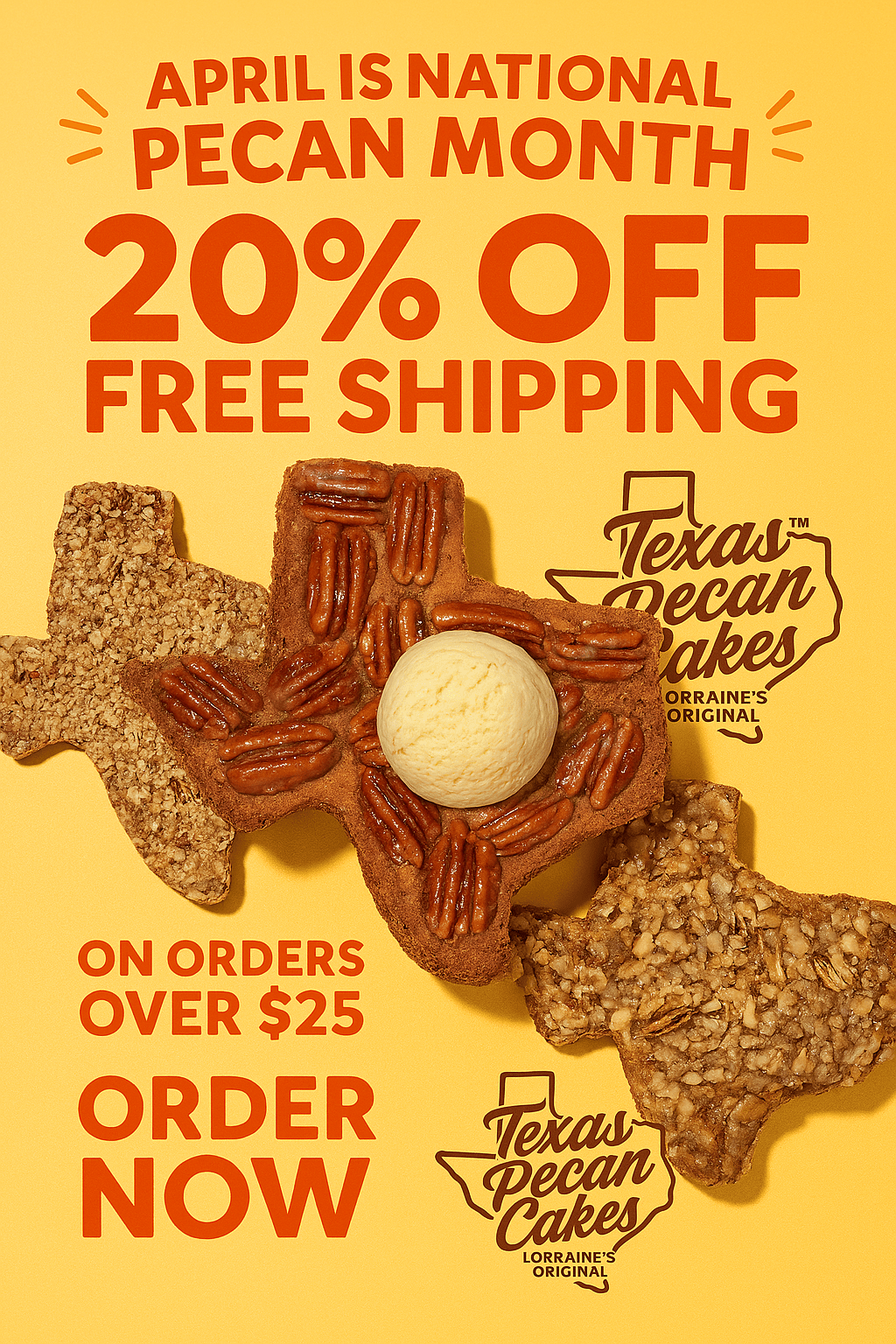 🎉 Celebrate National Pecan Month with Texas Pecan Cakes – 20% Off + Free Shipping! - Texas Pecan Cakes