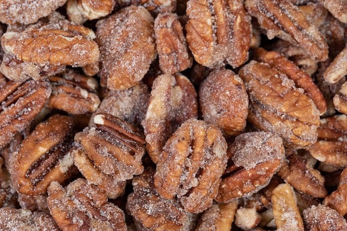Cinnamon Candied Pecans - 12oz Bag - Flavored Pecans | Texas Pecan Cakes