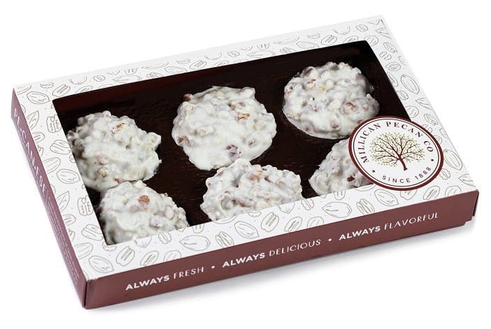 CLUSTERS - White Chocolate Pecan Clusters - Gift Box - Pecan Treats | Texas Pecan Cakes
