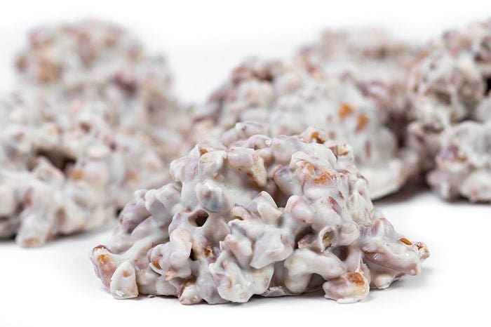 CLUSTERS - White Chocolate Pecan Clusters - Gift Box - Pecan Treats | Texas Pecan Cakes