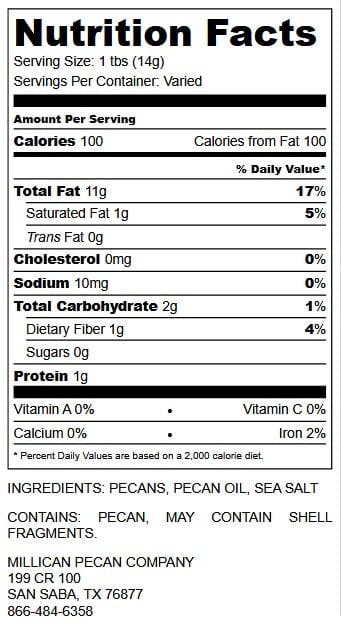 Creamy Pecan Butter - 8.5oz - Country Store | Texas Pecan Cakes