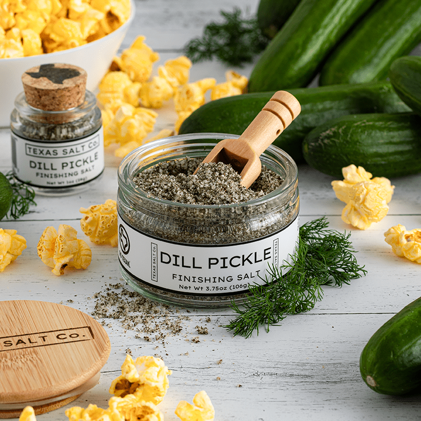 Dill Pickle Finishing Salt - Culinary Salts | Texas Pecan Cakes