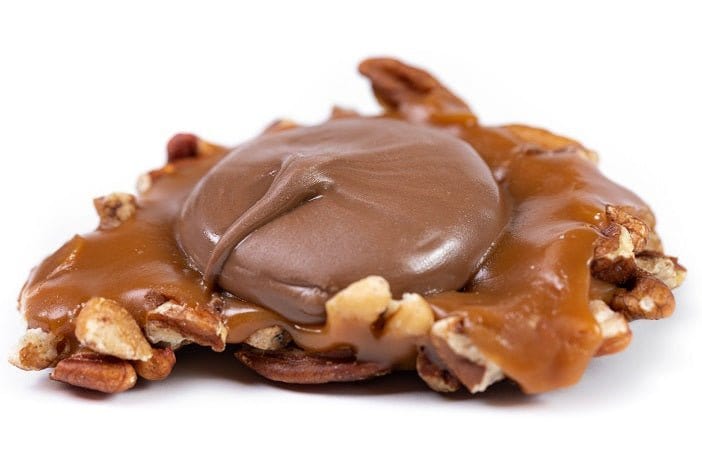 Milk Chocolate Caramillicans - Individual - Pecan Treats | Texas Pecan Cakes
