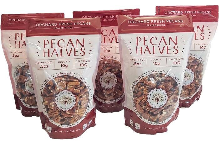 Orchard Fresh Raw Pecan Halves – Premium Shelled Texas Pecans - Fresh Pecans | Texas Pecan Cakes