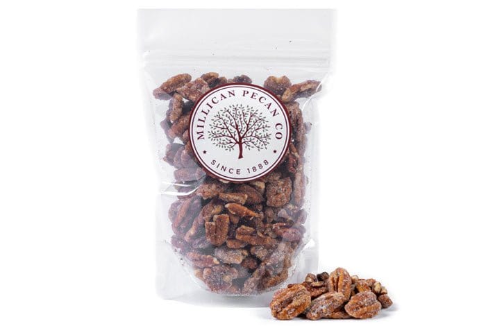 Cinnamon Candied Pecans - 12oz Bag - Flavored Pecans | Texas Pecan Cakes