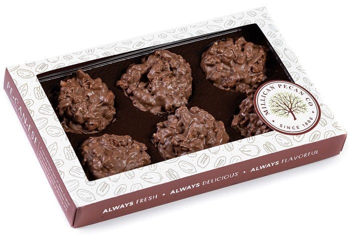 CLUSTERS - Milk Chocolate Pecan Clusters - Gift Box - Pecan Treats | Texas Pecan Cakes